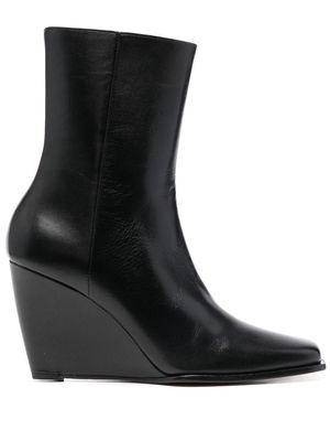 Wandler square-toe 90mm ankle boots - Black