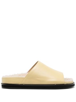 Wandler Vera shearling-lining leather sandals - 1435 - CANDLE