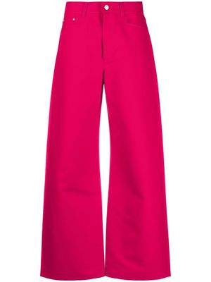 Wandler wide-leg cotton trousers - Pink