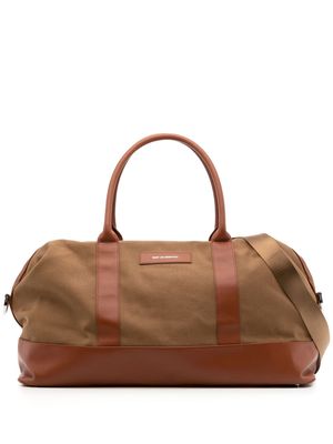 WANT Les Essentiels logo-patch cotton luggage - Brown