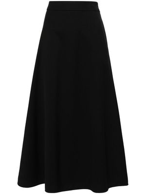 WARDROBE.NYC A-line wool midi skirt - Black