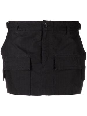 WARDROBE.NYC Black Cargo Pockets Mini Skirt