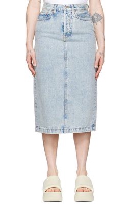 WARDROBE.NYC Blue Denim Midi Skirt