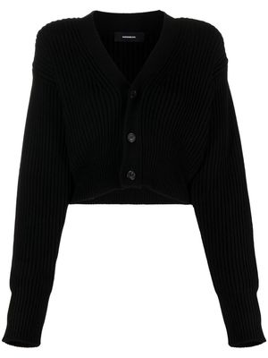 WARDROBE.NYC cropped knitted cardigan - Black