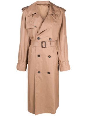 WARDROBE.NYC double-breasted cotton trench coat - Brown