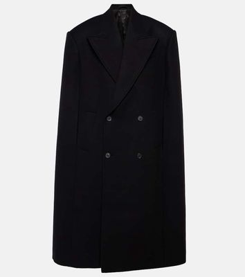 Wardrobe.NYC Double-breasted virgin wool cape