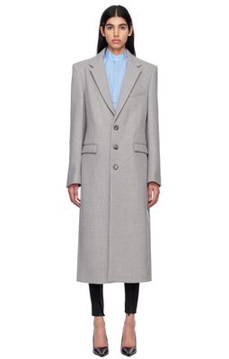 WARDROBE.NYC Gray Single-Breasted Coat