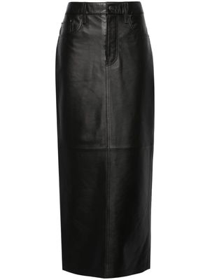WARDROBE.NYC leather maxi column skirt - Black