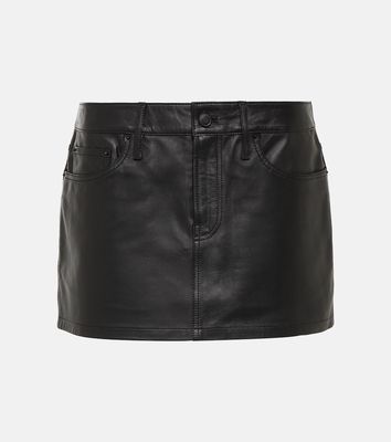 Wardrobe.NYC Micro leather miniskirt