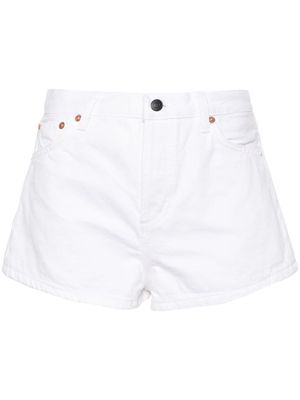 WARDROBE.NYC mid-rise denim mini shorts - White
