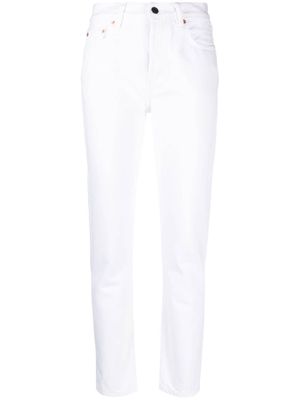 WARDROBE.NYC mid-rise tapered jeans - White