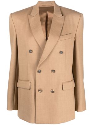 WARDROBE.NYC notched-lapel double-breasted blazer - Brown