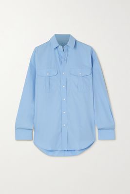 WARDROBE. NYC - Oversized Cotton-poplin Shirt - Blue