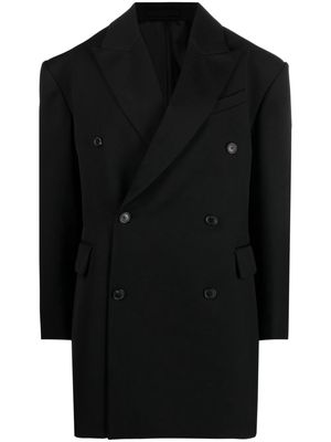 WARDROBE.NYC Oversized double-breasted wool coat - Black
