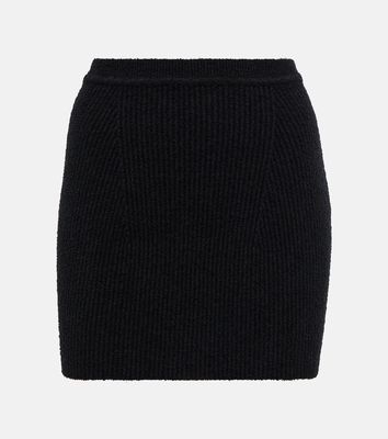 Wardrobe.NYC Ribbed cotton-blend miniskirt