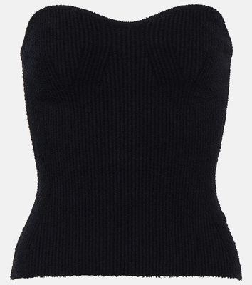 Wardrobe.NYC Ribbed-knit cotton-blend top