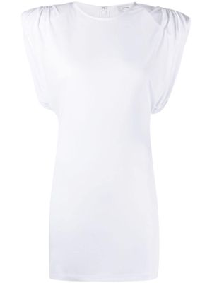 WARDROBE.NYC Sheath gathered-detail sleeveless minidress - White