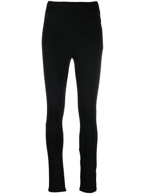 WARDROBE.NYC slit-detail high-waist leggings - Black