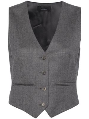 WARDROBE.NYC V-neck wool waistcoat - Grey