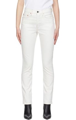 WARDROBE.NYC White Denim Jeans