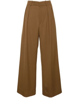WARDROBE.NYC wide-leg virgin wool trousers - Brown