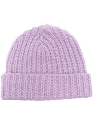 Warm-Me chunky-knit cashmere beanie - Purple