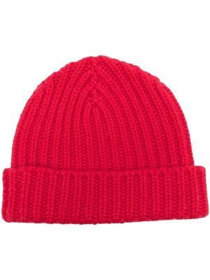 Warm-Me chunky-knit cashmere beanie - Red