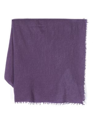 Warm-Me fringed cashmere scarf - Purple