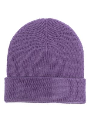 Warm-Me knitted cashmere beanie - Purple