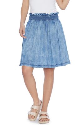 Wash Lab Denim Breezy Soft Denim Skirt in Ellie Blue
