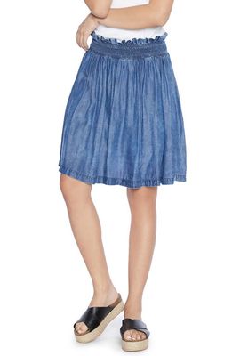 Wash Lab Denim Breezy Soft Denim Skirt in Victor Blue