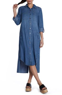 Wash Lab Denim Chill Out Shirtdress in Clean Blue