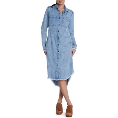 Wash Lab Denim Denim Midi Shirtdress in Juneau Blue