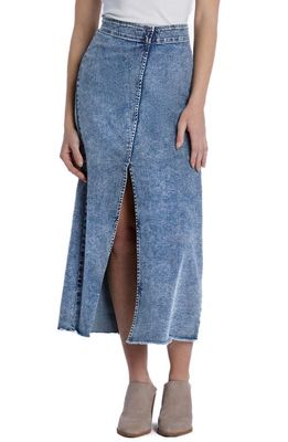 Wash Lab Denim Side Hustle Denim Skirt in Heidi Blue