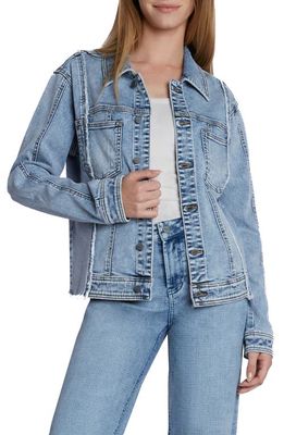 Wash Lab Denim Split Denim Jacket in Country Blue