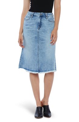 Wash Lab Denim Wash Lab Classic Denim Skirt in Clear Blue