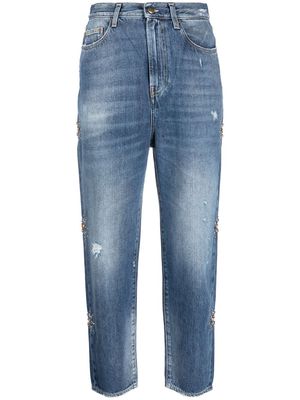 Washington Dee Cee appliqué-detailing cropped jeans - Blue