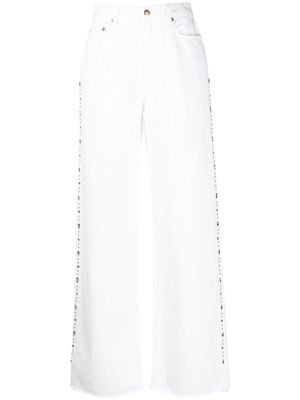 Washington Dee Cee rhinestone-detail high waist jeans - White