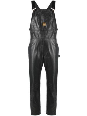 WASHINGTON DEE CEE straight-leg leather overalls - Black