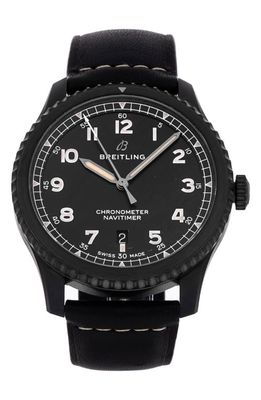 Watchfinder & Co. Breitling Preowned 2018 Navitimer 8 Leather Strap Watch
