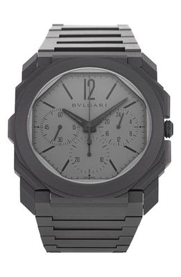 Watchfinder & Co. Bvlgari Preowned 2020 Octo 103068 Automatic Bracelet Watch, 42mm in Grey 