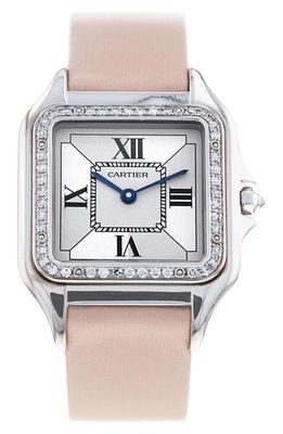 Watchfinder & Co. Cartier Preowned Panthere Diamond Satin Strap Watch