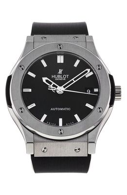 Watchfinder & Co. Hublot Preowned 2015 Classic Fusion Chronograph Rubber Strap Watch