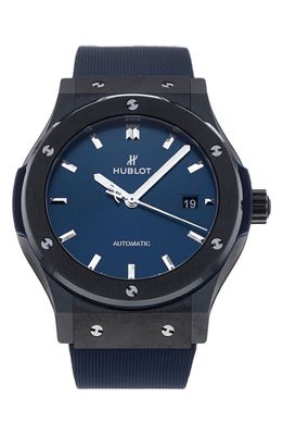 Watchfinder & Co. Hublot Preowned 2022 Classic Fusion Chronograph Rubber Strap Watch