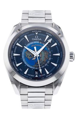 Watchfinder & Co. OMEGA Preowned Seamaster Aqua Terra GMT 150M Chronometer Bracelet Watch in Steel