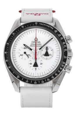 Watchfinder & Co. Omega Preowned Speedmaster Moonwatch Chronograph Fabric Strap Watch