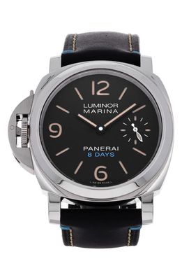 Watchfinder & Co. Panerai Preowned Luminor Marina 1950 8-Day Left Hand Leather Strap Watch
