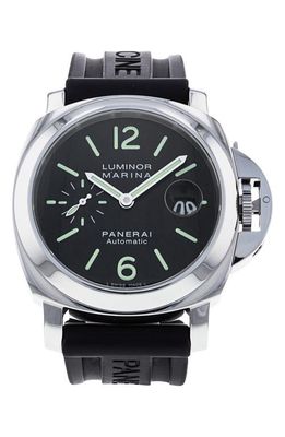 Watchfinder & Co. Panerai Preowned Luminor Marina Automatic Rubber Strap Watch in Steel