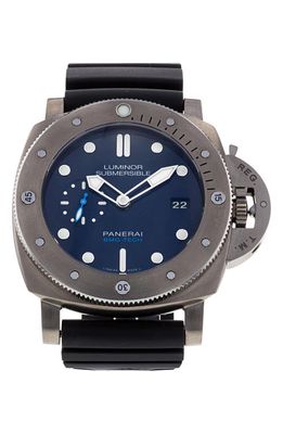 Watchfinder & Co. Panerai Preowned Submersible Automatic Rubber Strap Watch