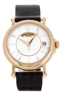 Watchfinder & Co. Patek Philippe Preowned Calatrava Leather Strap Watch